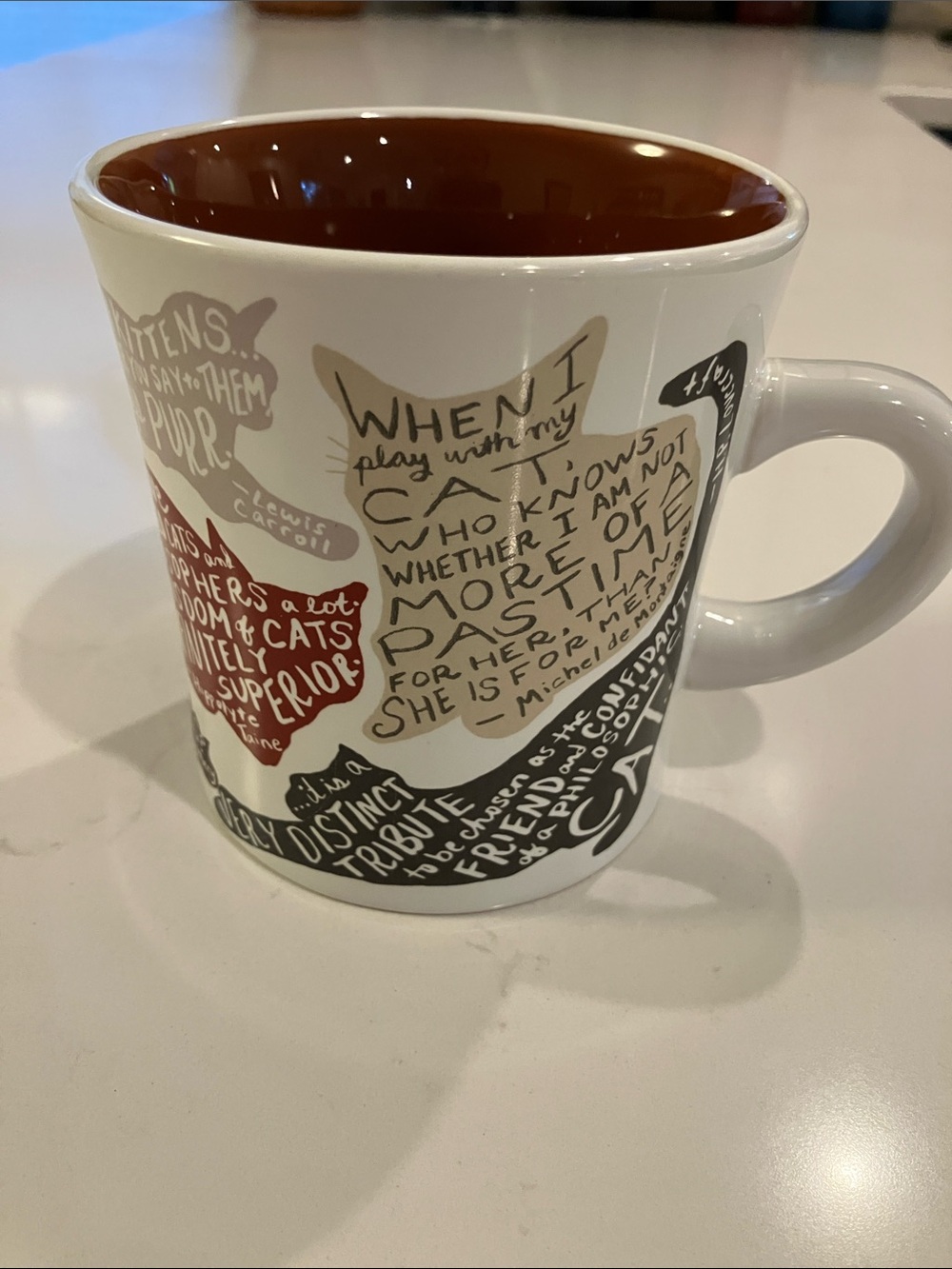 The unemployed philosophers guild literary cat mug